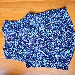 212 Collection Blue Patterned Women's Medium Sleeveless Top